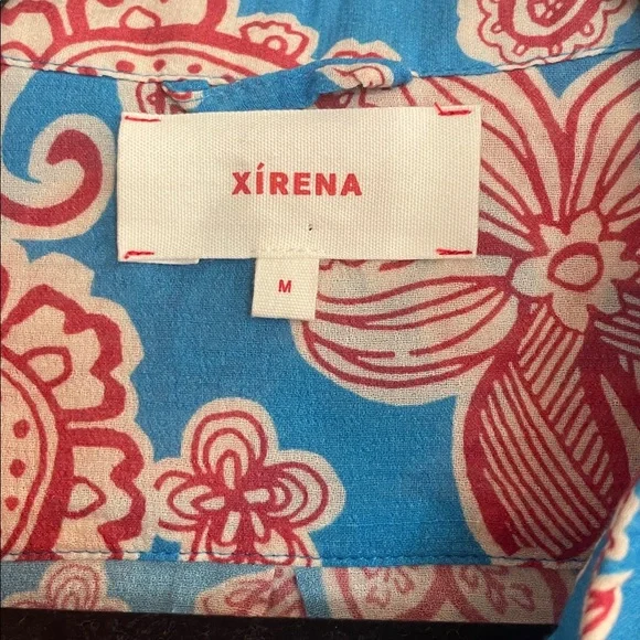 Xirena Beau Shirt In Capri Blue Red medium - Picture 3 of 8